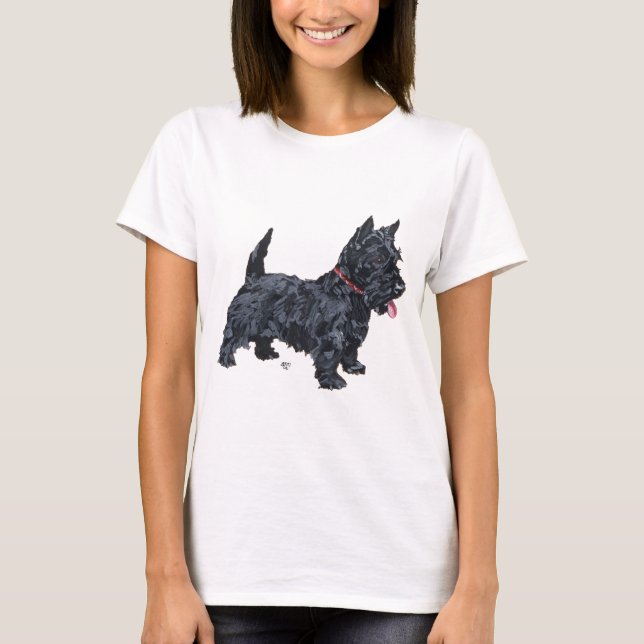 Camiseta Perro Scottie descarado (Anverso)