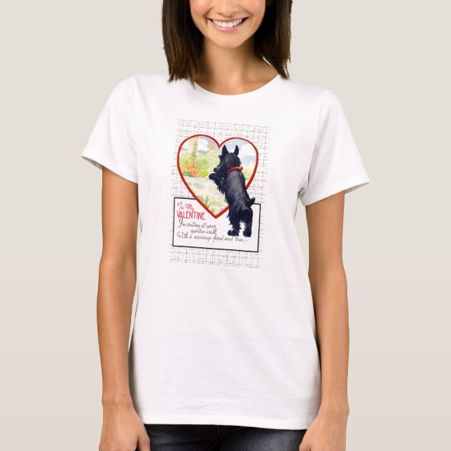 Camiseta Perro Scottie San Valentín Terrier Escocés (Anverso)