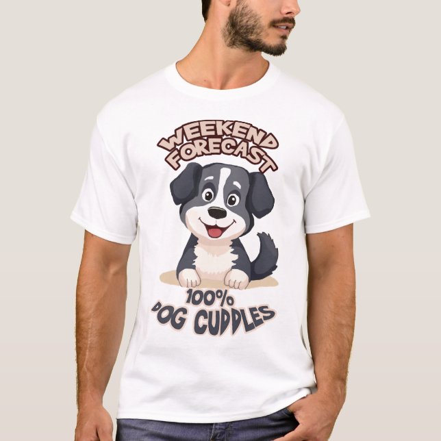 Camiseta Perro se abraza gracioso (Anverso)
