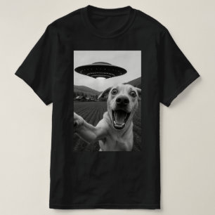 Camiseta Perro Selfie OVNI Alien Divertido - Gato Genial y