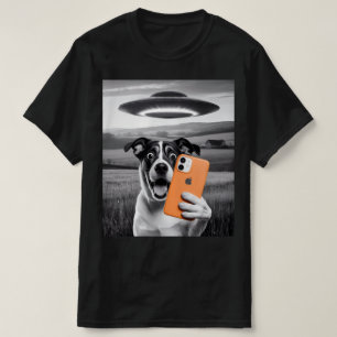 Camiseta Perro Selfie OVNI Alien Divertido - Gato Genial y