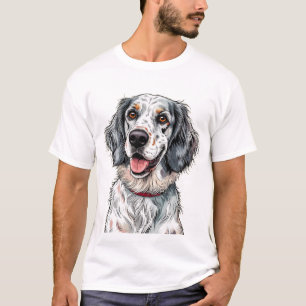 Camiseta Perro Setter Inglés Alegre