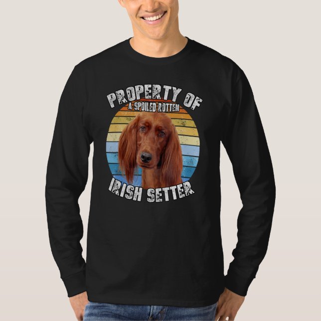 Camiseta Perro Setter Irlandés Retro Propiedad De (Anverso)