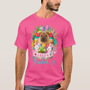 Camiseta Perro Shar Pei En Cebollos De Huevos De Pascua Fel