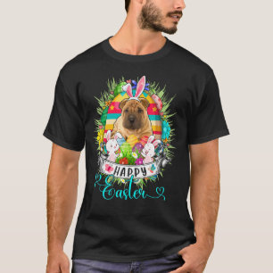 Camiseta Perro Shar Pei En Cebollos De Huevos De Pascua Fel