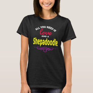 Camiseta Perro Shepadoodle Amor Poodle Perro Pastor Alemán