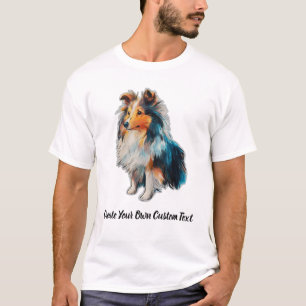 Camiseta Perro Shetland Sheepdog Crea tu propio texto perso