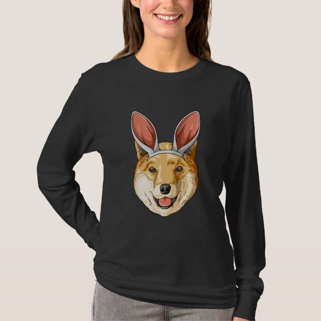 Camiseta Perro shiba con orejas de conejo de Pascua | regal (Anverso)