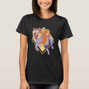 Camiseta Perro shiba futurista Inu Doge