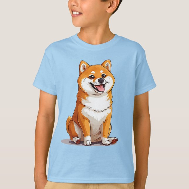 Camiseta Perro Shiba Inu al estilo personalizado (Anverso)