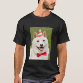 Camiseta Perro Shiba Inu En Gorra Fiesta