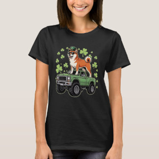 Camiseta Perro Shiba Inu montando camión del día de San Pat