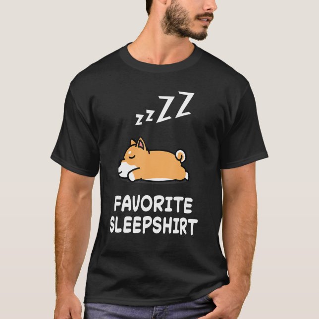 Camiseta Perro Shiba Inu Perro Nap Dormir Pajama (Anverso)