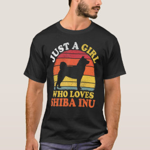 Camiseta Perro Shiba Inu Vintage Solo Una Chica Que Ama Shi