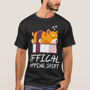 Camiseta Perro shiba kurdo lindo durmiendo perro u Napping 
