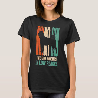 Camiseta Perro Shiba Tengo Amigos En Lugares Bajos Perro