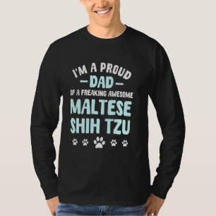 Camiseta Perro shih tah zu maltés padre criador Mal-Shi Lov