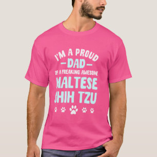 Camiseta Perro shih tah zu maltés padre criador Mal-Shi Lov