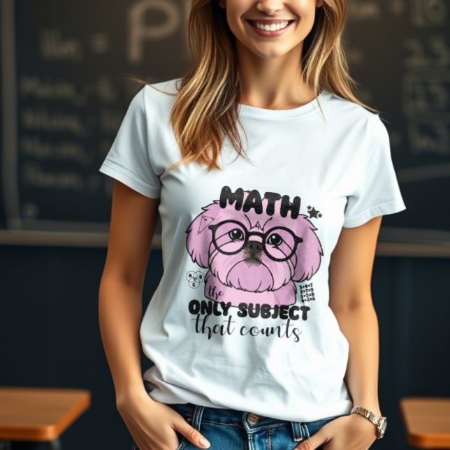 Camiseta Perro shih tzu con profesor de matemáticas diciend (Subido por el creador)