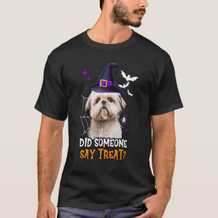 Camiseta Perro Shih Tzu Halloween ¿Alguien dijo golosina?