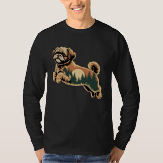 Camiseta Perro Shih Tzu Perro Shihtzu Naturaleza Bosque Shi