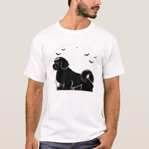 Camiseta Perro Shih Tzu ? Silueta de Luna de Halloween Cami