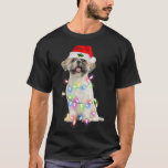 Camiseta Perro shih zu Santa Christmas Tree iluminó a niños<br><div class="desc">Perro Shih Tzu Santa Christmas Tree ilumina a niños de Navidad Perro</div>