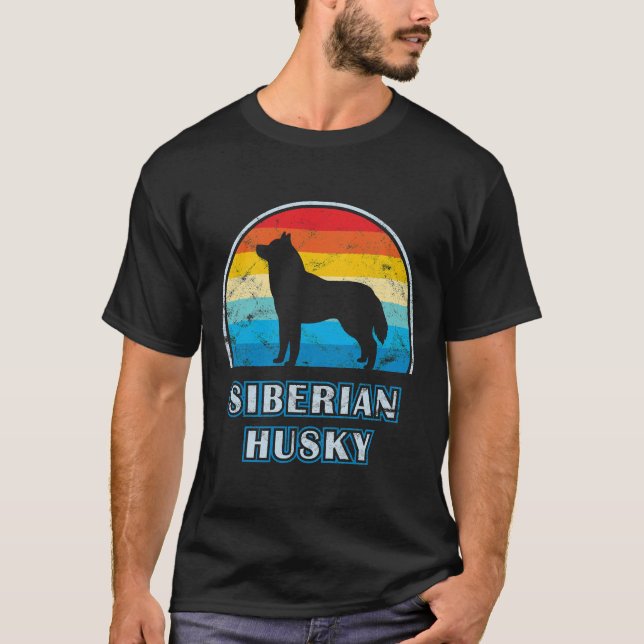 Camiseta Perro Siberian Husky Vintage Design (Anverso)