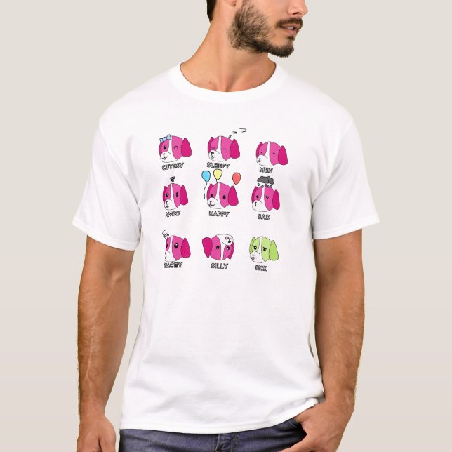 Camiseta Perro, siento a los hombres de las camisas (Anverso)