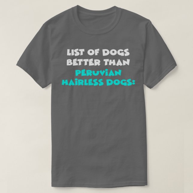 Camiseta Perro sin pelo peruano (Diseño del anverso)