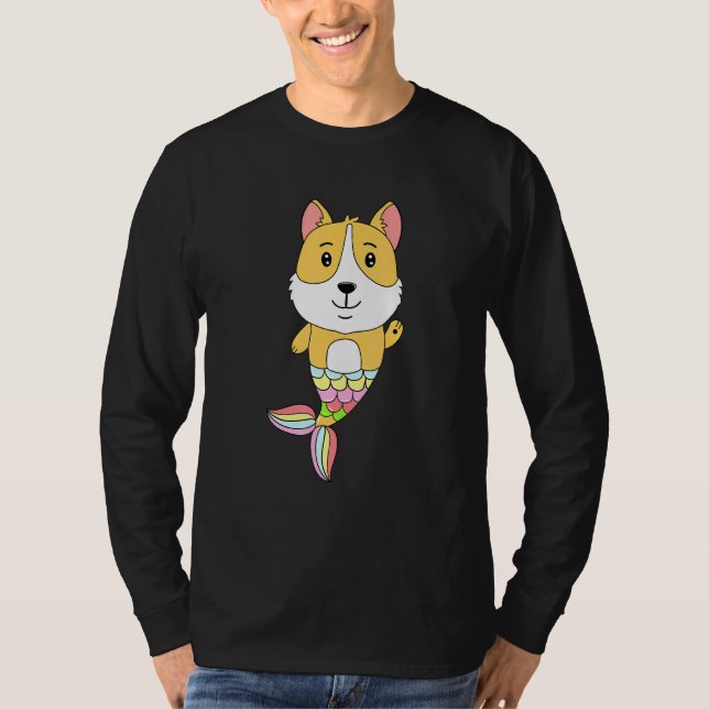 Camiseta Perro Sirena - Idea de Cachorro de Sirena (Anverso)