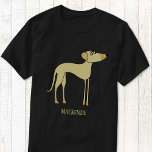 Camiseta Perro Sloughi<br><div class="desc">Un perro chico Sloughi o Greyhound árabe. Personalizar cambiando el nombre o agregando su propio texto,  frase o dicho.</div>