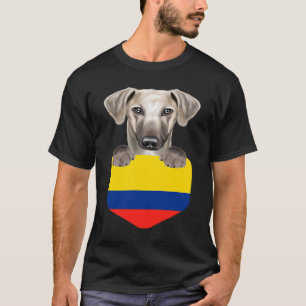 Camiseta Perro Sloughi de la bandera de Colombia en el bols