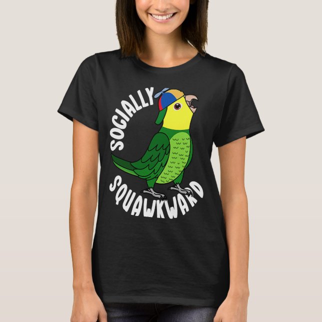 Camiseta Perro socialmente incómodo de cabeza doble amarill (Anverso)