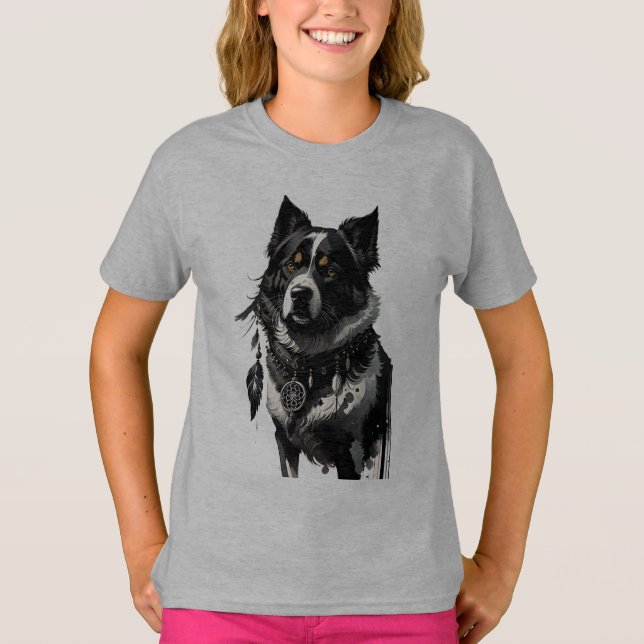 Camiseta perro, soñador, amuleto, talismán, (Anverso)