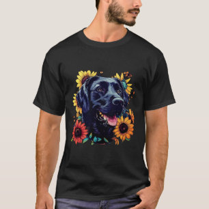 Camiseta Perro sonriente girasol