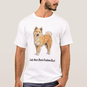 Camiseta Perro Spitz Finlandés Crea Tu Propio Texto Persona