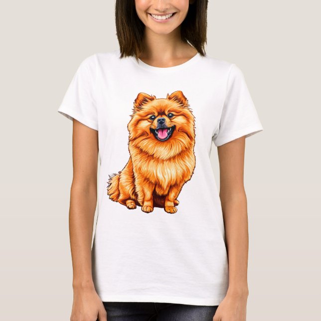 Camiseta perro spitz japonés (Anverso)
