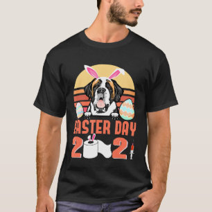 Camiseta Perro St Bernard Cara Mask Rabbit Bunny Egy Easter