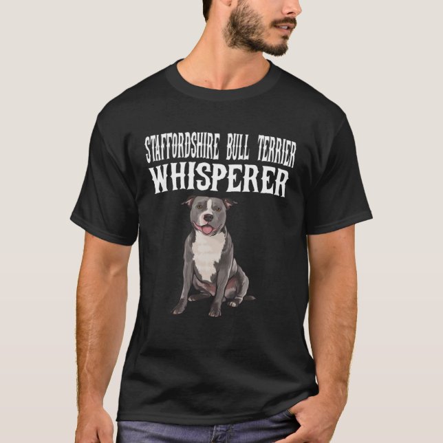 Camiseta Perro Staffordshire Bull Terrier Wisperer (Anverso)