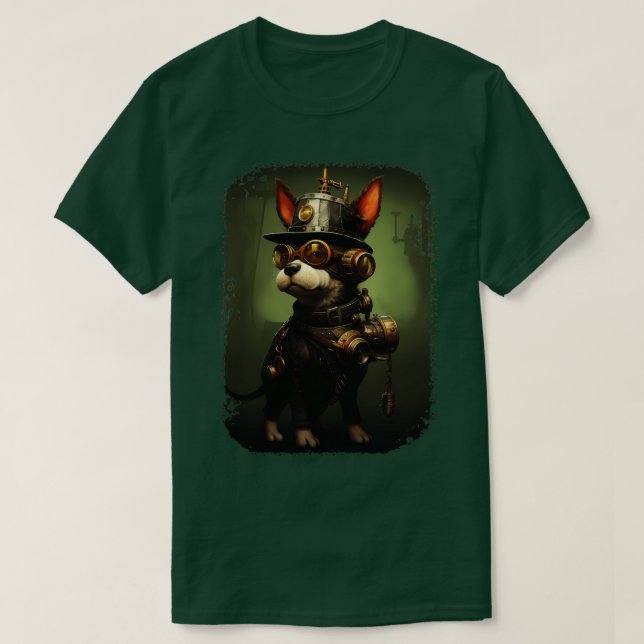 Camiseta Perro Steampunk 2 (Diseño del anverso)