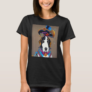 Camiseta Perro Steampunk Cachorro Punk a Vapor Fantasía Gót