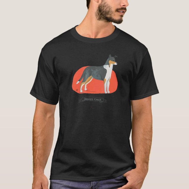 Camiseta Perro suave de Collie (Anverso)