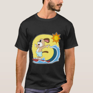 Camiseta Perro Surfing Tabla de Surf Verano
