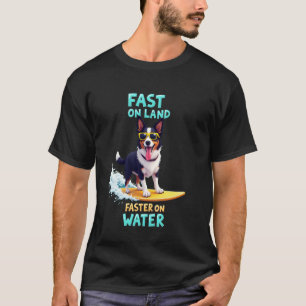 Camiseta Perro surfista Cool Border Collie