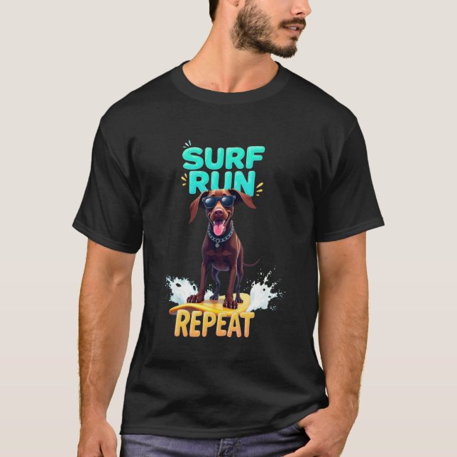 Camiseta Perro surfista Cool German Shorthaired Pointer (Anverso)