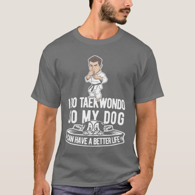 Camiseta Perro Taekwondo divertido (Anverso)