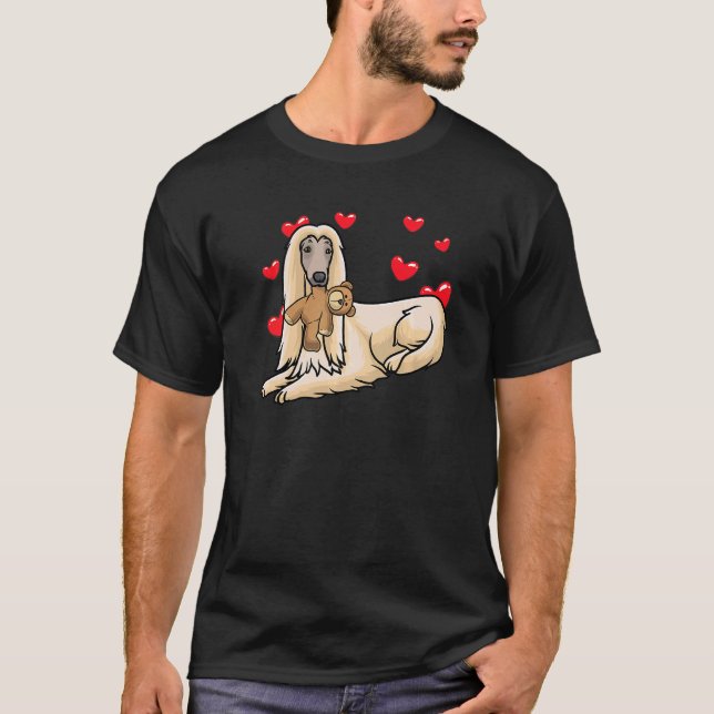 Camiseta Perro Tazi Perro Afgano Con Animal Lleno (Anverso)