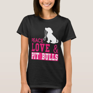 Camiseta Perro Tees-Peach Love Amp Bulls Pit
