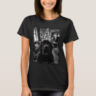 Camiseta Perro Terranova Captura a Santa en Cámara Navidad